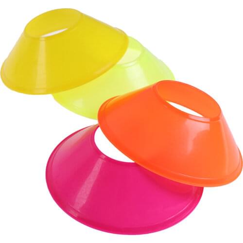 10Pcs Soccer Training Sign Dish Pressure Resistant Cones Marker Discs Marker Bucket PVC Sports Accessories
