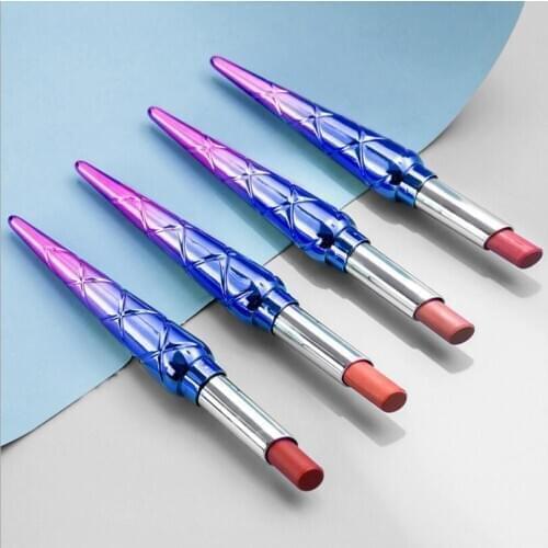 12 Colors Lip Liner Mermaid Matte Lipstick Pen Long-lasting Waterproof Lip Liner Non-Stick Cup Lip Stick T1116