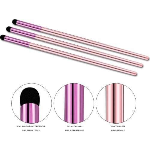 3pcs Gradient Nail Brushes Manicure Dotting Sponge Manicure Tools