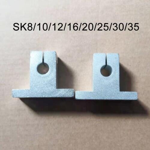 4pcs/lot SK8 SK10 SK12 SK16 SK20 SK25 SK30 SK35 8mm linear bearing rail shaft support XYZ Table CNC Router SH8A 3D printer Part