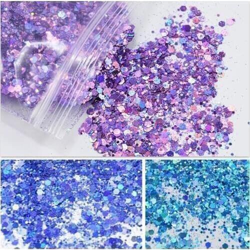 500g/Bag Shiny Glitter Powder Sparkles Matte Nail Sequins Paillettes Nail Art Decorations Nail Flakes Manicure Glitter FT43New