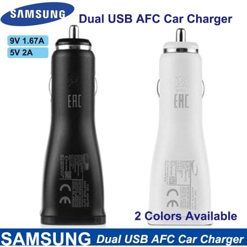 9V1.67A Samsung Car Charger 5V2A Dual USB Fast Car Cigeratte Adapter Fsat Cable For Samsung Galaxy S20 S10 S9 S8 Note 10Plus A90