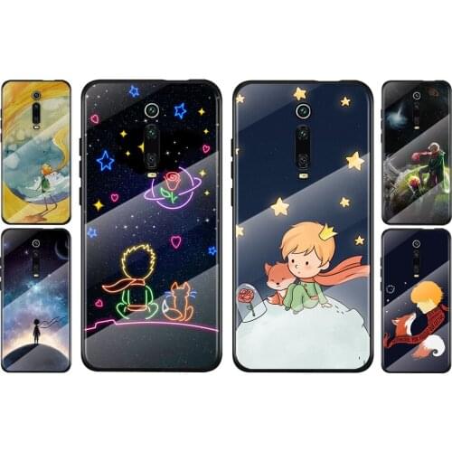 Tempered Glass Cover Cute little prince For Xiaomi Redmi K40 K30 K20 9T 9C 9A 9 8A 7 Pro Plus Shockproof Capa Phone Case