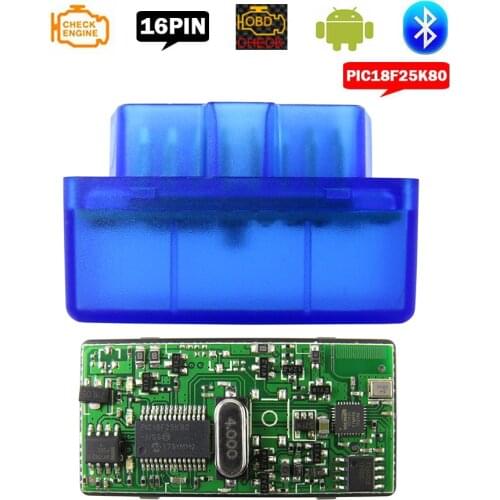 Elm327 Bluetooth V1.5 Car Diagnostic Tools Mini ELM 327 Bluetooth OBD 2 Scanner For Android PIC18F25K80 OBD2 Code Readers