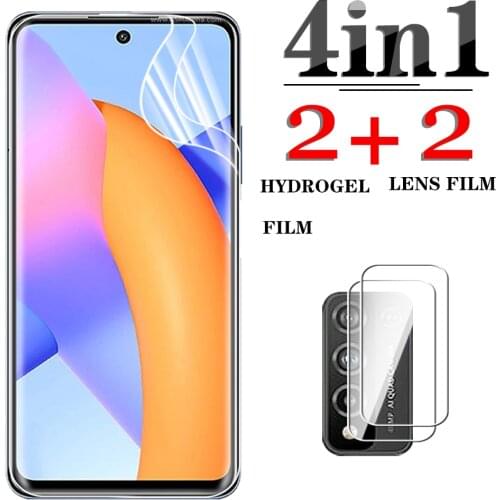 4in1 hydrogel film camera lens protective for Huawei honor 10x lite 10 9 c 8 a x max 20 s 30 i lite 20 pro 20e screen protector