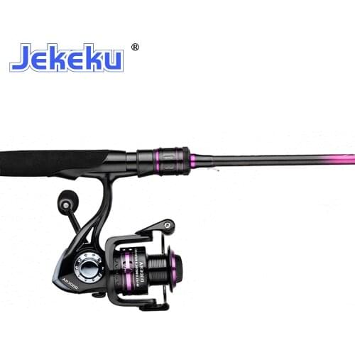 JEKEKU NEW Spinning Lure Fishing Rod Combo for Pike chub perch 2 Top Tips 1.98m 2.1m 2.4m M/MH Carbon Fishing Pole