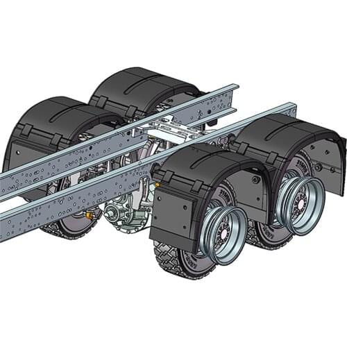 Rear Suspension Assembly Kit for 1/14 Tamiya Tractor Truck Upgrade Modification Parts