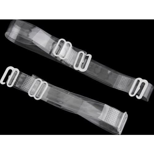 1 Pair Transparent Adjustable Women Clear Invisible Underwear Bra Set Shoulder Straps High Elastic Replacement Bra Straps