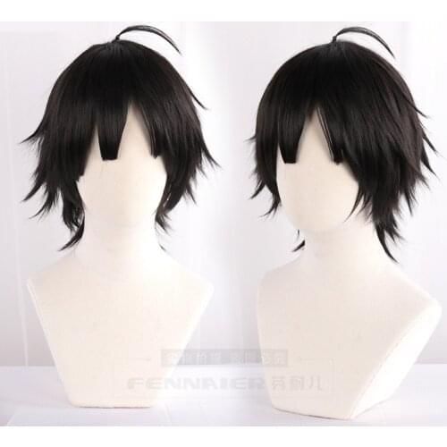 Top Cheap Limit DEVIL GAME Time Agent Cheng Xiaoshi Cosplay Wig Styled Short Black Wig Halloween Carnival Party Anime Props