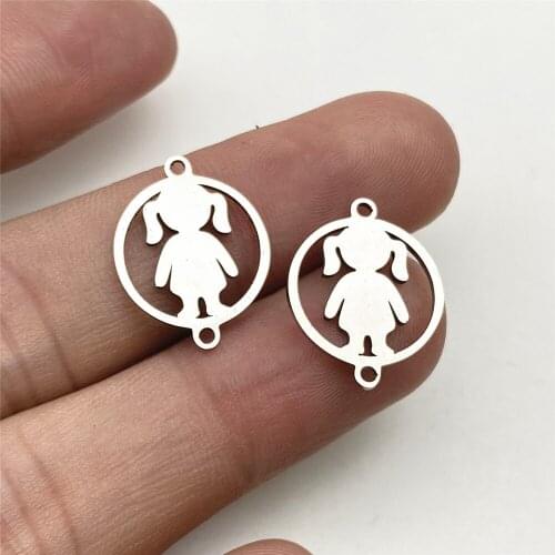 Little Girl Charms Handmade Jewelry 10pcs Diy Jewelry Accessory Charm Princess pendants Fit Bracelet DIY Necklace Make