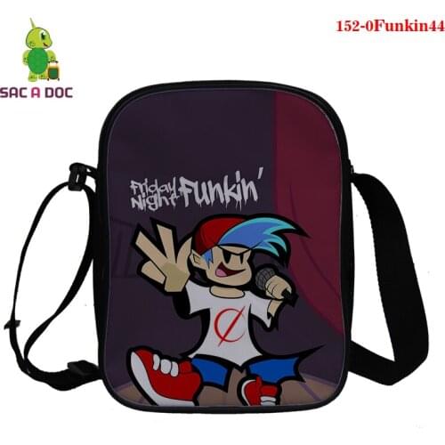 Fashion Womens Purses Handbag Friday Night Funkin Messenger Bag 3d Print Anime Ladies Single Shoulder Messenger Bag Casual Tote