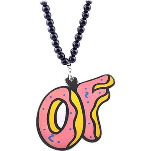 New Hip Hop Necklace For Men Rock Style Black Beads Long Chain Maxi Pendants Necklaces Male Jewelry Accessories Boyfriend Gifts