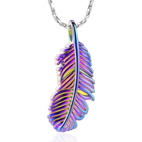 Feather Wing Urn Necklace for Ashes Cremation Jewelry for Women Men Memorial Ashes Keepsake Pendant