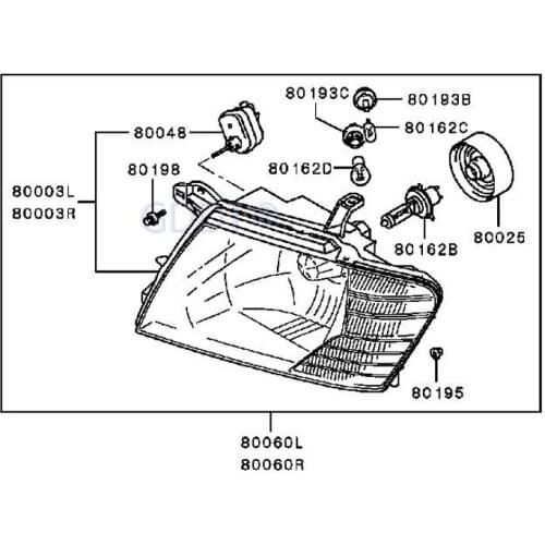 PMMA Mn133753 Headlight Cover for Pajero V73 V75 V77 Head Lamps Glass for Montero 2000-2007 Mr548035 for Shogun Clearance Lights