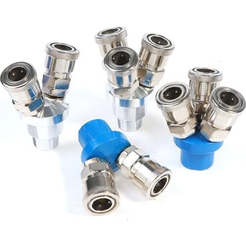 Pneumatic Fitting Compressor Fittings 1/4 Quick Connector Air Gas Distributor For Pump Tool Coupler Manifold Multi Splitter