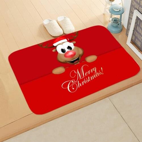 Santa Claus Christmas Mat Outdoor Carpet Merry Christmas Decor for Home Christmas 2021 Ornaments Navidad Xmas Gift New Year 2022