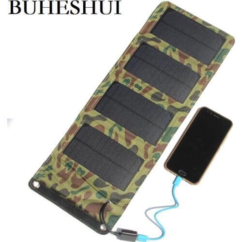 BUHESHUI 8W Foldable Solar Panel Charger Portable Solar Charger For Mobile Phone Power Bank Monocrystalline Free Shipping