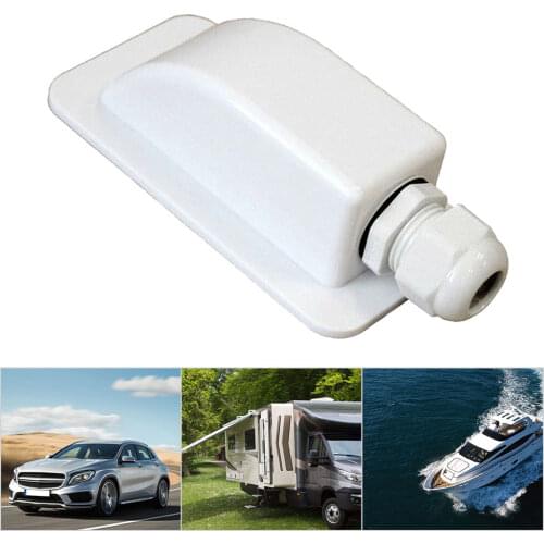 Solar Single Cable Entry Gland Box White Cable Entry Housing RVs Photovoltaic Roof Junction Box Sealed Waterproof Wiring Cover
