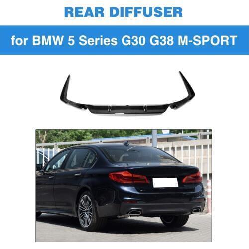 5 Series Carbon Fiber Rear Bumper Lip Spoiler Diffuser for BMW G30 M Sport Sedan 4 Door 2017 2018 2019 540i Non Standard