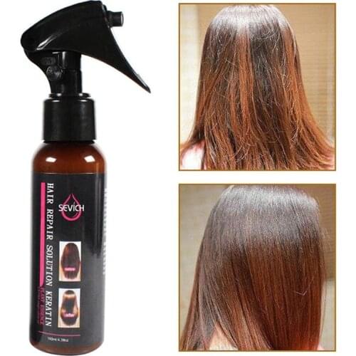 100ml hair care straightening spray can repair hair dye, prevent damaged hair oil from curling and brightening, and care for