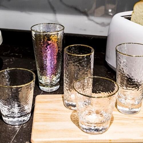 Japanese Style Water Glass Whiskey Glasses Cold Pattern Beer Glass Coffe Milk Juice Cup