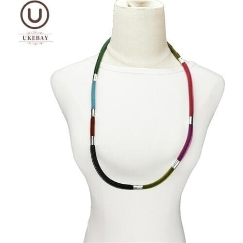 UKEBAY New Multicolor Pendant Necklace For Women Wedding Jewelry Designer Handmade Necklaces Gifts Jewelry Torques Gift Wife