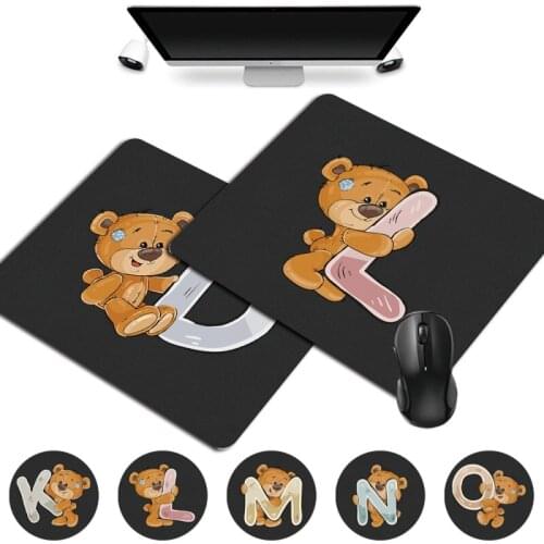 Mouse Pad Universal PU Leather Letters Pattern Print Series Waterproof Mousepad for Gaming Laptop Computer Anti-slip Mouse Mat