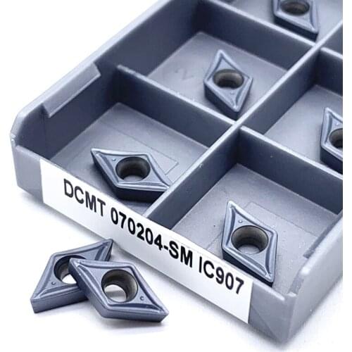 DCMT070204-SM IC907/IC908 external turning tool metal turning tool CNC blade lathe tool tungsten carbide cutting tool
