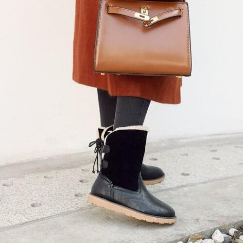 Winter grey yellow boots college students' flat bottom short boots large womens boots 40 41 42 43