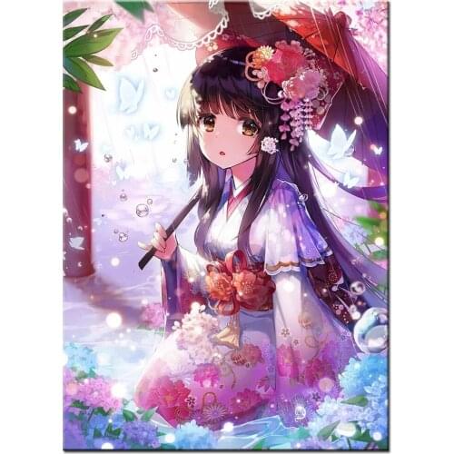 Umbrella girl diamond painting full Square"cartoon angels"pattern 5d Round 3d diamond embroidery Rhinestone mosaic top gift