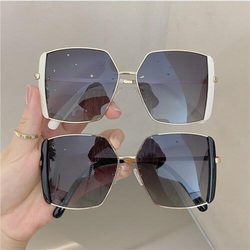 1PC Luxury Sunglasses Women 2021 Sunglasses for Women Glasses Retro Brand Design Sunglasses Women Metal Half Frame Eyewear