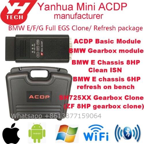 ACDP Gearbox module refresh clone E F chassis 6HP 8HP EGS for B M W E chassis 8HP Clear ISN Yanhua Mini ACDP EGS package