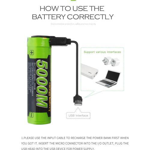 18650 Standard Battery 3.7V 3500mAh usb rechargeable Camera Electric Tool Electronic toys Battery Pack MP3 / MP4 Player