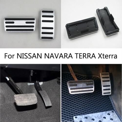 Car Accessories For NISSAN NAVARA TERRA Xterra Accelerator Brake Pedal Pads Gas Fuel NO drilling Aluminum alloy