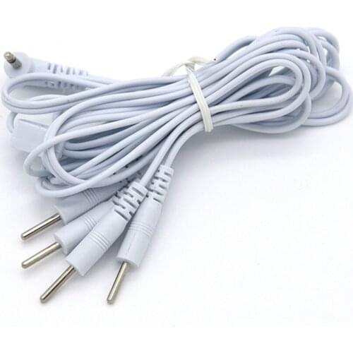 Cable012 2.35mm Type 4pcs Needle Electro Shock Cable SM Player Electric Shock Sex Toys for Adult Game Medical Themed Toys