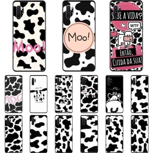 Cow Print Black White Phone Case For Samsung A31 A70 A20E S10 E S20 Plus Note 9 20