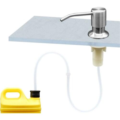 Kitchen Liquid Soap Dispenser Sink Soap Ddispenser Pump Head With Silicone Tube Suit for Detergent Dispensers Press Pump Head