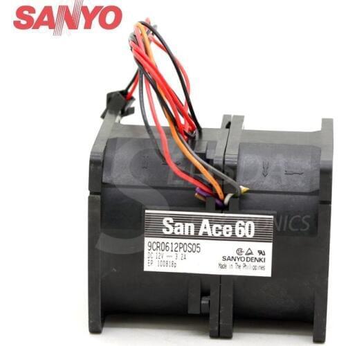 For Sanyo 9CR0612P0S05 6076 60mm 6cm 3.2A 6CM car booster high speed violence cooling fans cooler