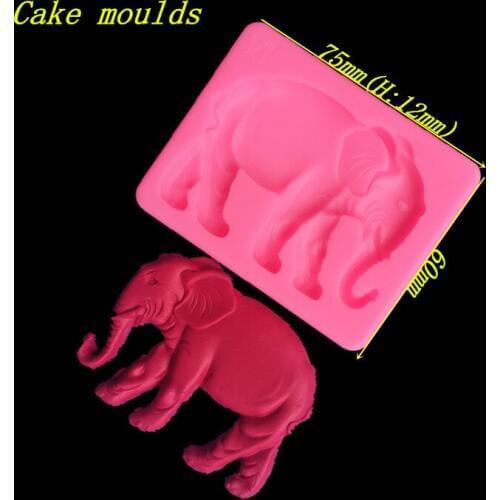 Fondant cake mold Elephant shape decoration Silicone mould diy chocolate pastry cake baking tools