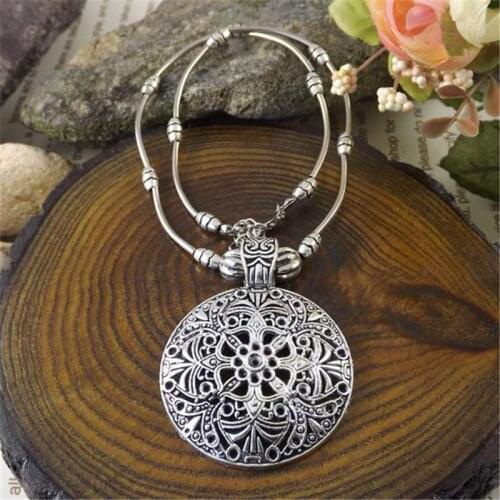 Hot Hollow Vintage Bohemia Necklace Charm Jewelry Tibet Brand Statement Women Necklaces Wholesale 2015 ZS-023
