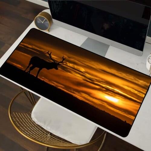 RGB mouse pad sunset LOGO gaming console accessories mouse pad office desk mat LED natural rubber household carpet mat XXL