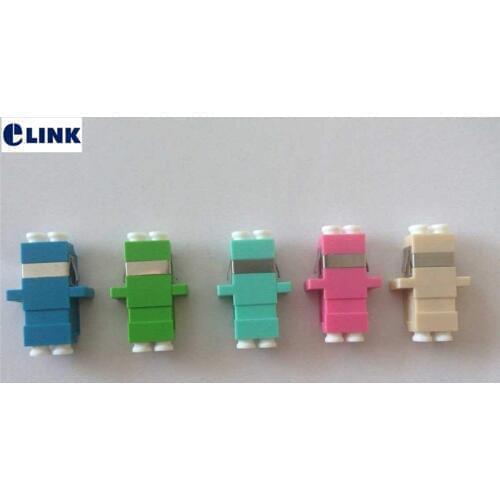 LC fiber adapter duplex blue gray green aqua Pink SM MM OM1OM2OM3OM4 APC LC DX optic fibre connector ftth coupler two part 0.2dB