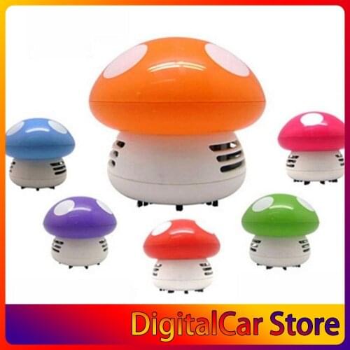 Mini Vacuum Cleaner 6 Colors Cute Mini Mushroom Corner Desk Table Dust Vacuum Cleaner For Car Home Computer Sweeper
