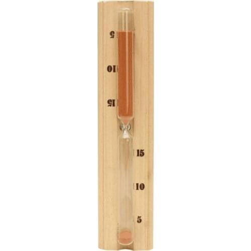 Steam Sauna Room Wooden Sandglass Timer Accurate Heat Resistant Bathroom 15 Minutes Hourglass Wall Sand Clock for Spa