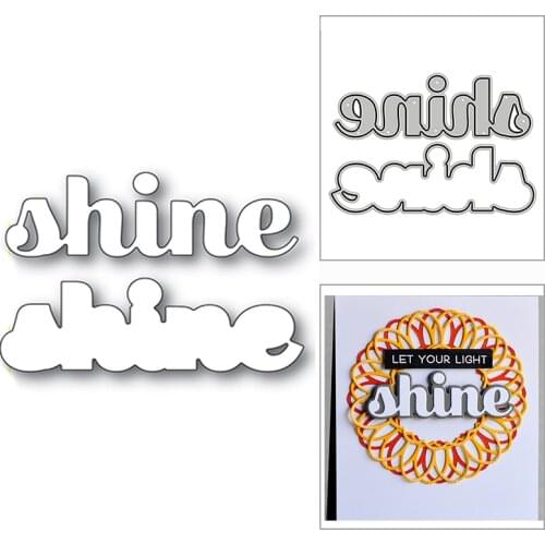 New Shine Word Regular Script 2020 Metal Cutting Dies for DIY Scrapbooking and Card Making Decorative Embossing Craft No Stamps