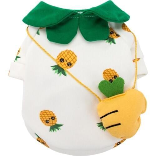 New autumn and winter cute sweater puppy dog stereo pineapple backpack cute breathable cat chihuahua pet clothes