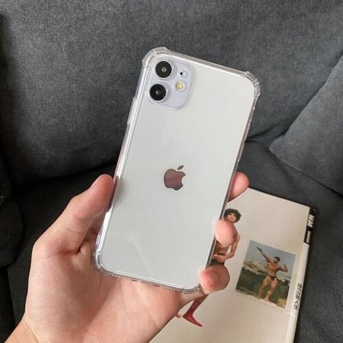 Shockproof transparent Tpu Phone Case For iPhone 11 Pro Max 12 mini XR X XS 6S 8 7 Plus Camera Protect Thin Soft Silicone Cover