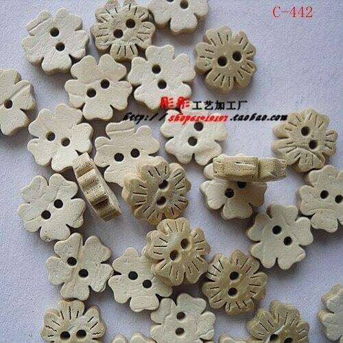 100 pieces/lot Natural Coconut Buttons Grament Buttons Diy Beads - 11mm C442