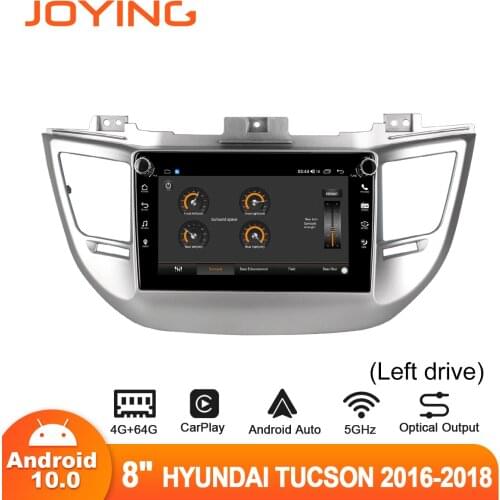 Joying 8" Android10 Car Radio for Hyundai Tucson 2016-2018 LEFT DRIVE GPS Carplay DSP SPDIF Bluetooth 5.1 Android-auto Subwoofer