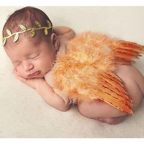 Newborn Photography Accessories Angel Wing Baby Photo Props Handmade Costumes For Infants Fotografia Crochet Costumes For Baby